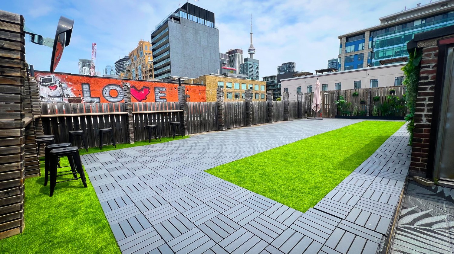 Jungle Toronto rooftop overlooking downtown